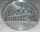 MT. VERNON PLATE * OLD VINTAGE HAMMERED TIN