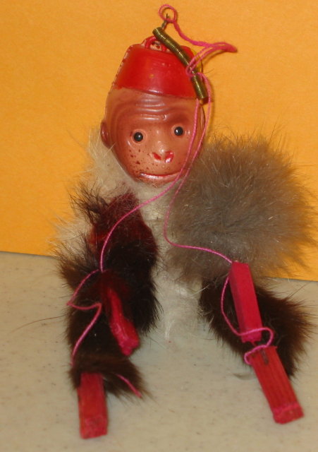 Monkey Celluloid Toy Doll Japan