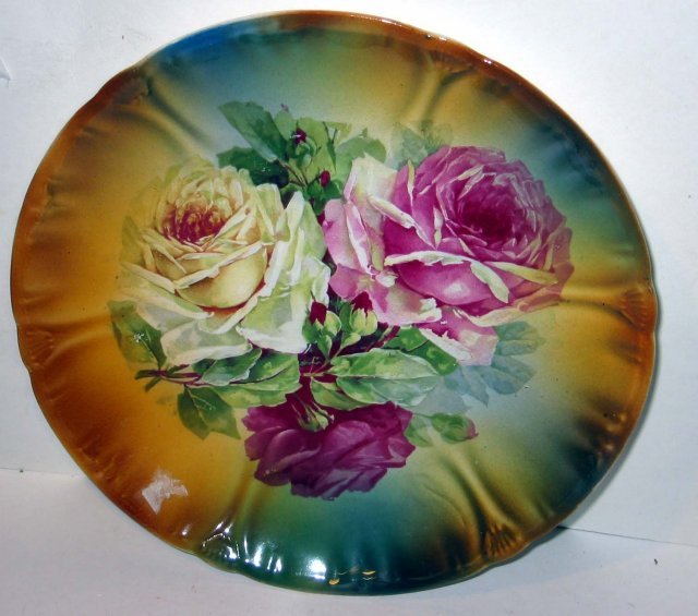 Cabbage Rose Collectors Plate