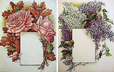 4 VINTAGE NY FLORAL LITHOGRPAHS PRINTS