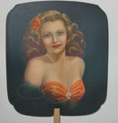 ROCK ISLAND IL PINUP FAN * GLORIA LITHO