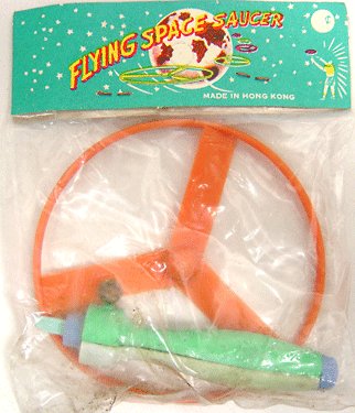 6 Old Vintage FLYING SAUCER Space Toys