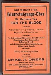 Dref's St. Germain Blood Tea Box - Antique