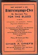 Dref's St. Germain Blood Tea Box - Antique