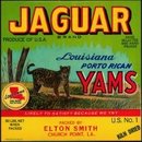 Jaguar Yams Crate Label - Louisiana - Cat