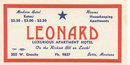 Leonard Hotel Blotter 1950s