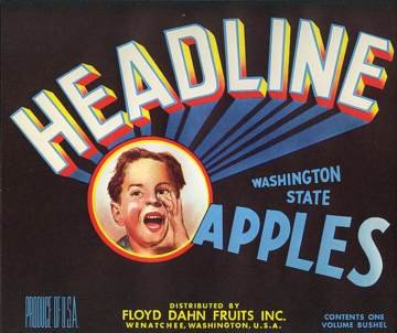 Headline Apple Crate Label