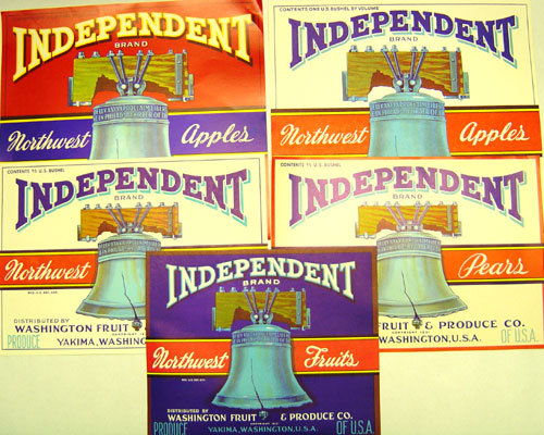 Liberty Bell Independent Crate Labels