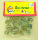 2 VINTAGE GLASS MARBLES IN PACK * TOYS TOY