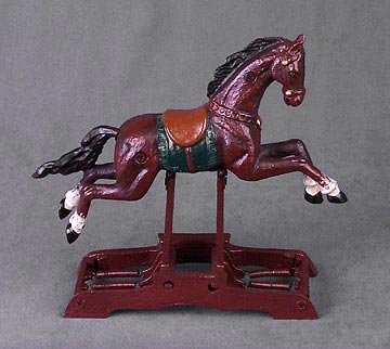 Cast Iron Mechanical Horse Toy