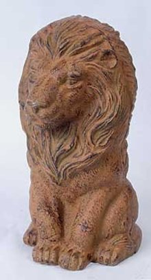 CAST IRON LION GARDEN STATUE