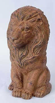 CAST IRON LION GARDEN STATUE