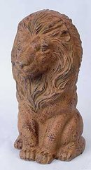 CAST IRON LION GARDEN STATUE