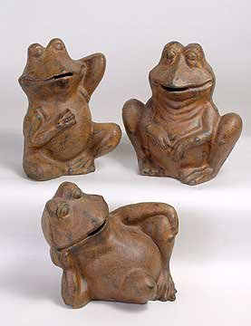 Cast Iron Frog Banks