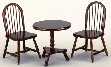 MAHOGONY DOLL HOUSE WINDSOR DINING ROOM SET