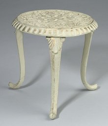 CAST IRON HEART DOLL HOUSE METAL TABLE