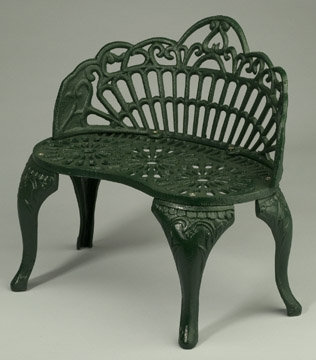 CAST IRON MINI GARDEN DOLL HOUSE BENCH