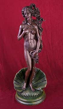 BRONZITE VENUS STATUE ON SHELL