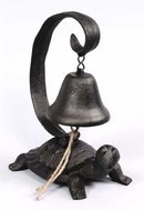 CAST IRON BLACK TURTLE DINNER BELL