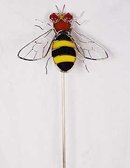 BUMBLE BEE GLASS GARDEN STAKE