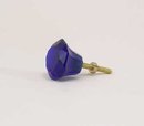 Cobalt Blue Glass Drawer Door Pulls 1.25