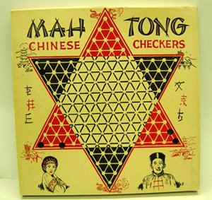 VINTAGE ALOX CHECKER BOARD * OLD MAH TONG