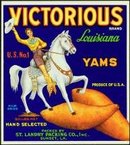 VICTORIOUS LOUISIANA YAM CRATE LABEL * OLD
