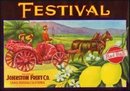 Festival Red Ball Lemon Citrus Crate Label