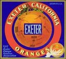 Exeter Sunkist Orange Citrus Crate label