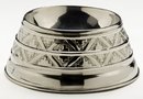 NICKEL PLATED DOG BOWL NEW