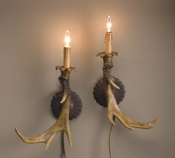 ANTLER RESIN WALL SCONCES