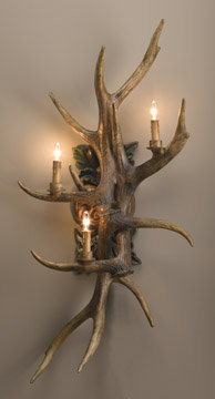 ANTLER RESIN WALL SCONCE LAMP