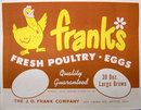 VINTAGE FRANK'S EGG CRATE LABEL