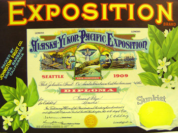 Sunkist Alaska Yukon Crate Citrus Labels