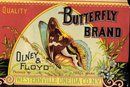 Olney Floyd Butterfly Squash Can Vegetable Label