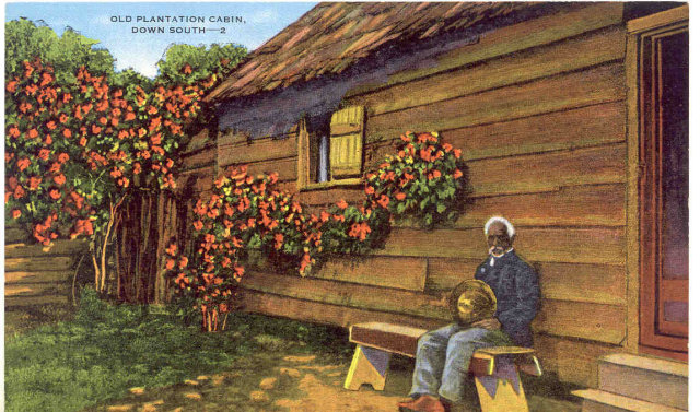 VINTAGE NEGRO MAN PLANTATION POSTCARD / UNUSED