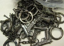 72 VINTAGE MINI METAL TOY KEYCHAINS 1960S