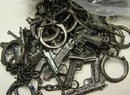 72 VINTAGE MINI METAL TOY KEYCHAINS 1960S