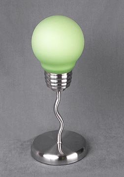 GREEN LIGHTBULB ACCENT LAMP / NEW LIGHTING