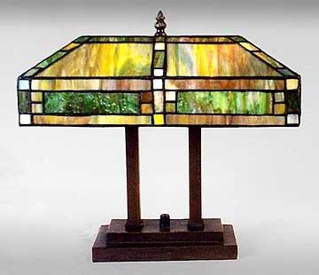 ART DECO GLASS TABLE LAMP / NEW ACCENT LIGHTING