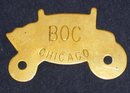VINTAGE FISHER BODY BRASS NAMEPLATE BOC BUICK OLDSMOBILE CHEVROLET