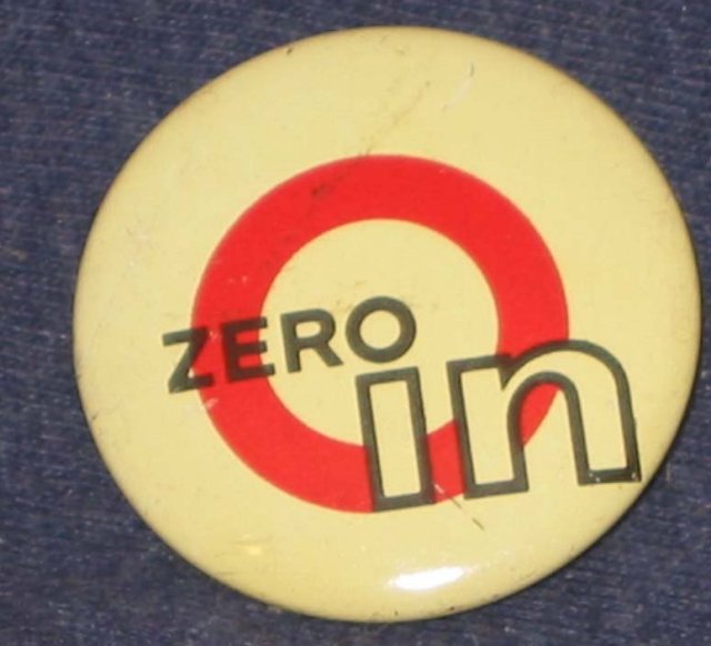 Zero In Pinback Pin
