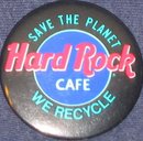 VINTAGE HARD ROCK CAFE PINBACK PIN RECYCLE