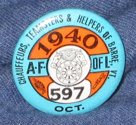 VINTAGE AFL CIO UNION PINBACK PIN 1940