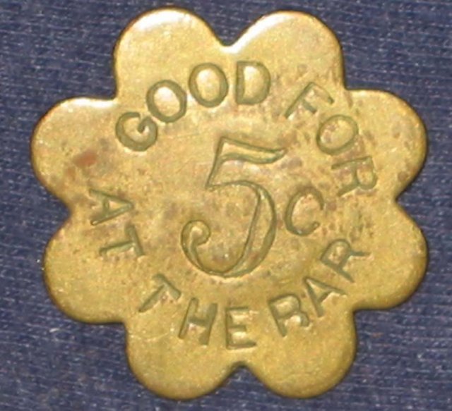 VINTAGE A. EMHOFF WHOREHOUSE BAR TOKEN