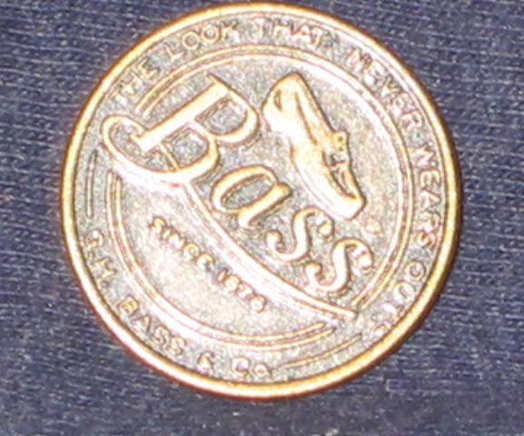 VINTAGE METAL BASS SHOES STORE COUPON TOKEN