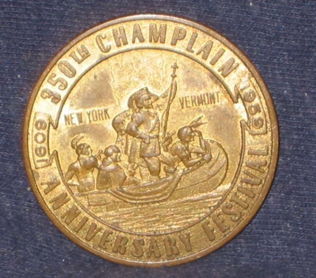 VINTAGE 1959 SOUVENIR FESTIVAL COIN / NEW YORK VERMONT