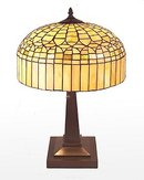 LEADED GLASS TABLE LAMP / NEW LIGHTING
