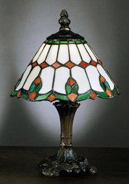 NEW GLASS BED LAMP / RED GREEN