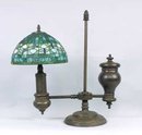 METAL RESIN OLD TIME GLASS LAMP / NEW LIGHTING